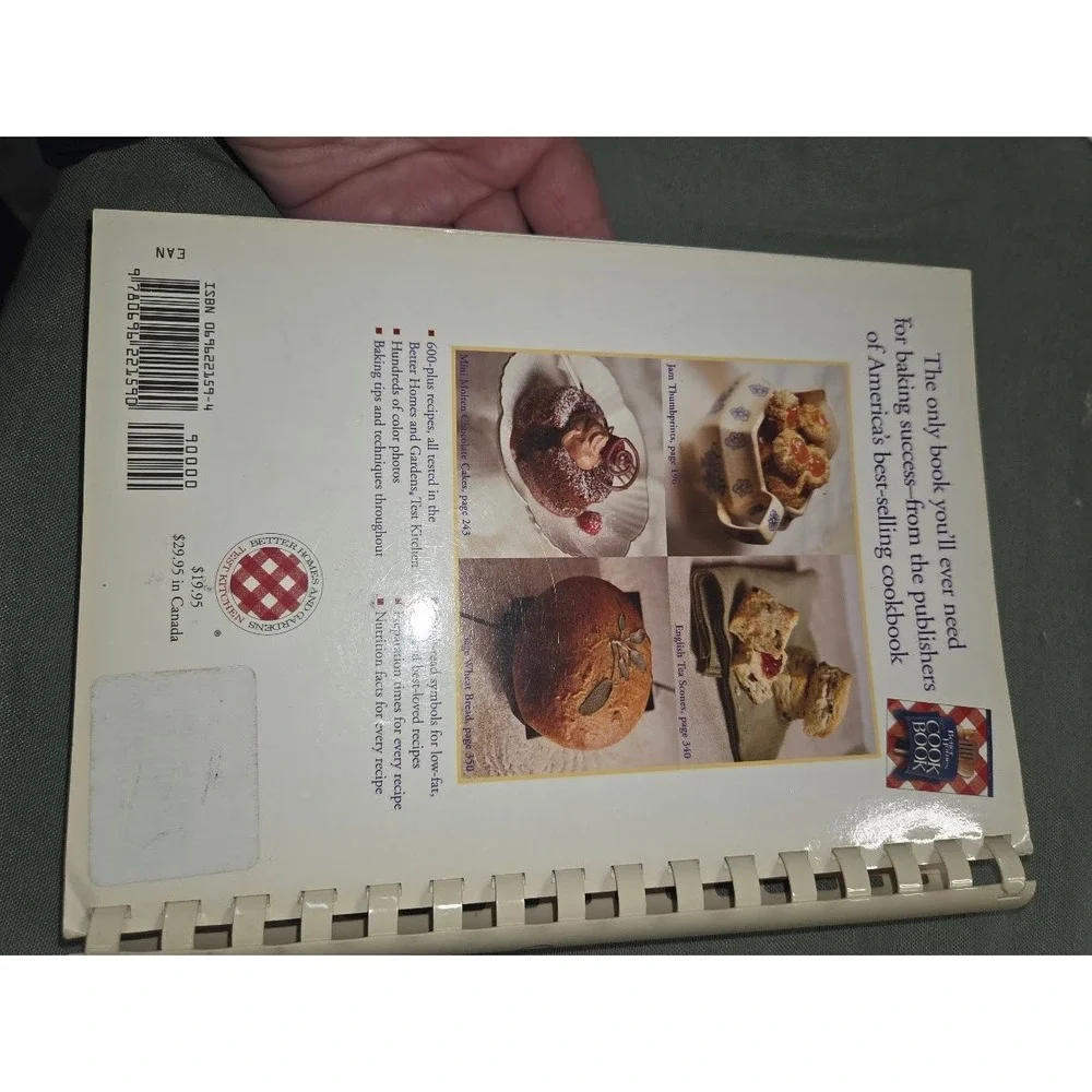 Better Homes and Gardens New Baking Book Spiral Bound 600 Recipes 1998